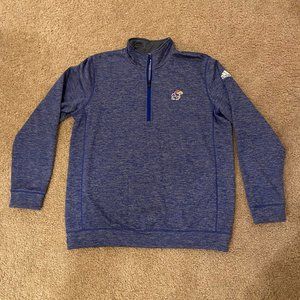 Adidas Kansas Jayhawks Team Issue Climawarm 1/4 Quarter Zip Jacket XL